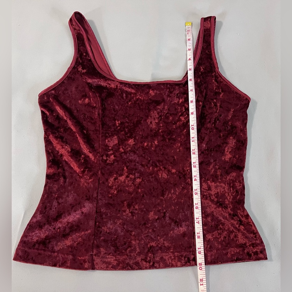 Vintage 90s Red Velvet Tank Cami Top Womens‎ Sz Medium Goth Fairy Grunge Witchy - Picture 5 of 9